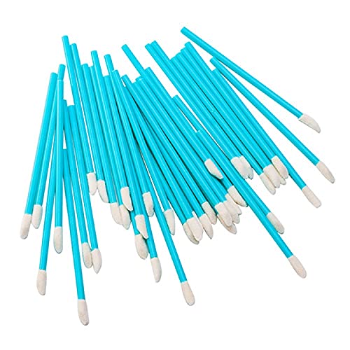 50 Einweg Kosmetik Lippenpinsel Lippenstift Lippenstift Lipgloss Stick Pen Cleaner Applikator Lidschatten Glanz Make-up Pinsel Werkzeug Blau von CHNNO1