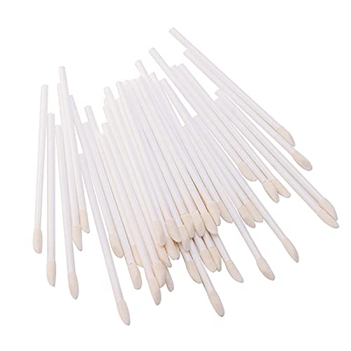 50 Einweg Kosmetik Lippenpinsel Lippenstift Lippenstift Lipgloss Stick Pen Cleaner Applikator Lidschatten Glanz Make-up Pinsel Werkzeug Weiß von CHNNO1