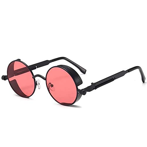 CHNNO1 Klassische Gothic Steampunk Sonnenbrille Designer Herren und Damen Retro Runde Metallrahmen Sonnenbrille UV400, Farbe 10 von CHNNO1