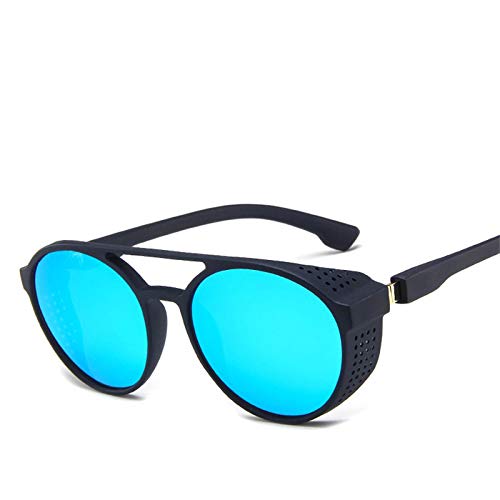 CHNNO1 Klassische Punk Sonnenbrille Herren Designer Sonnenbrille Herren Retro Sonnenbrille Herren Punk UV400, blau von CHNNO1