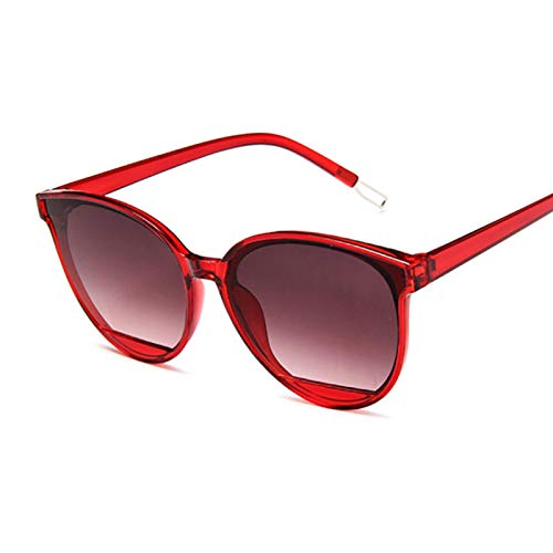 CHNNO1 Mode Sonnenbrille Damen Retro Metall Spiegel Klassische Retro Sonnenbrille Frauen UV400, Weinrot von CHNNO1