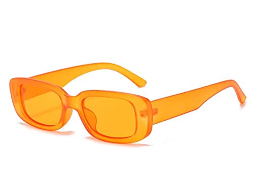 CHNNO1 Modische Retro-Sonnenbrille für Damen, Designer-Sonnenbrille, Retro-Sonnenbrille, rechteckige Sonnenbrille, Orange von CHNNO1