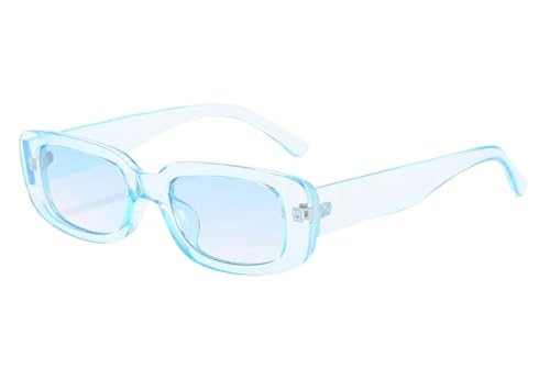 CHNNO1 Modische Retro-Sonnenbrille für Damen, Designer-Sonnenbrille, Retro-Sonnenbrille, rechteckige Sonnenbrille, blau von CHNNO1