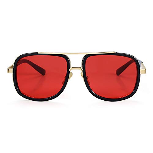 CHNNO1 Modische Sonnenbrille für Herren, quadratisch, modisch, Retro-Sonnenbrille, C4 von CHNNO1