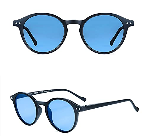 CHNNO1 Polarisierte Retro-Sonnenbrille für Damen und Herren, Retro-Stil, kleiner runder Rahmen, UV400, Schattenbrille, 002 von CHNNO1