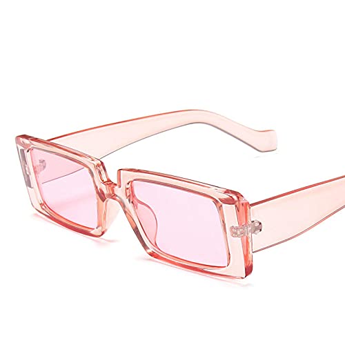 CHNNO1 Quadratische Retro-Sonnenbrille für Damen und Herren, Sonnenbrille für Damen, Größe S, Pink von CHNNO1