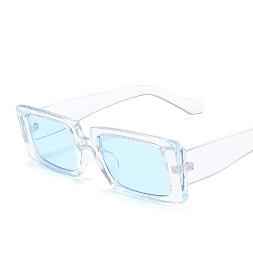 CHNNO1 Quadratische Retro-Sonnenbrille für Damen und Herren, Sonnenbrille für Damen, Größe S, T-blue von CHNNO1