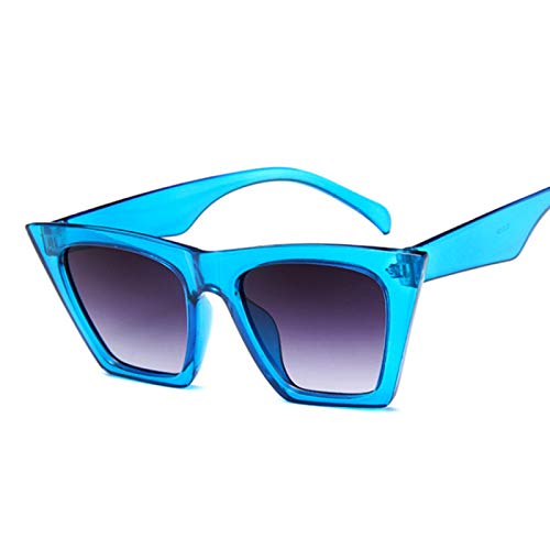 CHNNO1 Retro-Sonnenbrille für Damen, modisch, Katzenaugen-Sonnenbrille, klassische Shopping, schwarz, UV400, blau von CHNNO1
