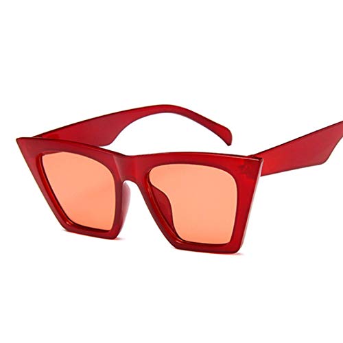 CHNNO1 Retro-Sonnenbrille für Damen, modisch, Katzenaugen-Sonnenbrille, klassische Shopping, schwarz, UV400, rot von CHNNO1