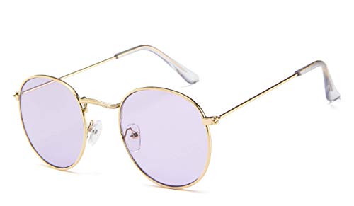 CHNNO1 Vintage Spiegel Designer Sonnenbrille Damen/Herren Klassische Runde Outdoor Sonnenbrille UV400, C10 von CHNNO1