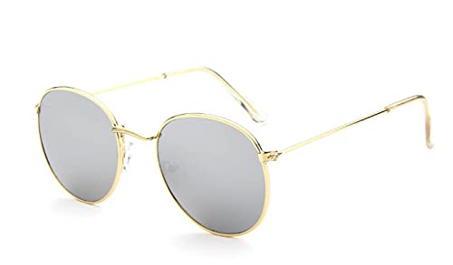 CHNNO1 Vintage Spiegel Designer Sonnenbrille Damen/Herren Klassische Runde Outdoor Sonnenbrille UV400, C13 von CHNNO1