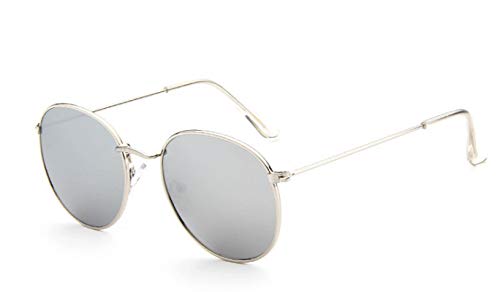CHNNO1 Vintage Spiegel Designer Sonnenbrille Damen/Herren Klassische Runde Outdoor Sonnenbrille UV400, C14 von CHNNO1