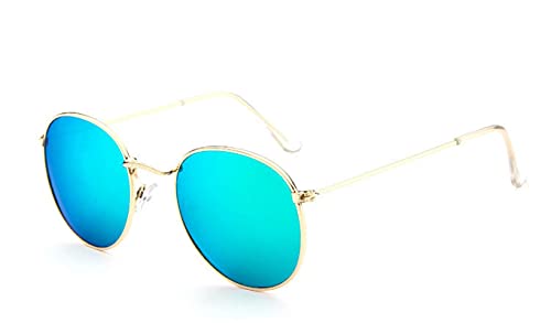 CHNNO1 Vintage Spiegel Designer Sonnenbrille Damen/Herren Klassische Runde Outdoor Sonnenbrille UV400, C15 von CHNNO1