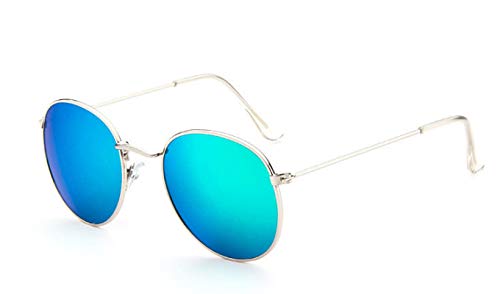 CHNNO1 Vintage Spiegel Designer Sonnenbrille Damen/Herren Klassische Runde Outdoor Sonnenbrille UV400, C16 von CHNNO1