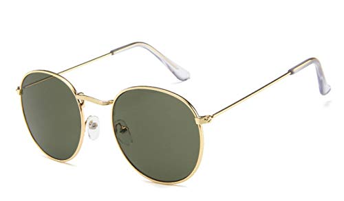 CHNNO1 Vintage Spiegel Designer Sonnenbrille Damen/Herren Klassische Runde Outdoor Sonnenbrille UV400, c2 von CHNNO1
