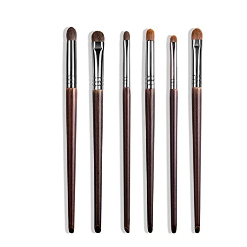 Cosmetics 2/6 Ziegenhaar Make-up Lidschatten Pinsel Set Werkzeug Super Soft Make-up Kegel Blender Diffusion Tool Kit Falten Schnitt Pinsel 6pcs2 von CHNNO1