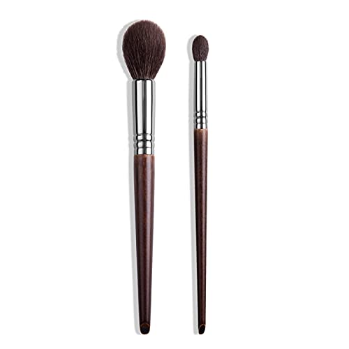 Kosmetik 2/6 Stück Ziegenhaar Make-up Lidschatten Pinsel Set Werkzeug Super Soft Makeup Kegel Mixer Diffusionsset Faltenpinsel von CHNNO1