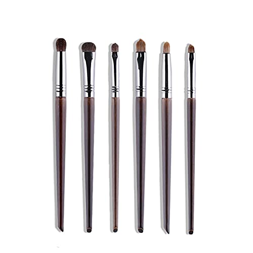 Kosmetik 2/6 verzweigtes Ziegenhaar Kosmetik Lidschatten Pinsel Werkzeug Suite Ultra Soft Make-up Kit Diffusionsschere konischer Rührpinsel Falten 6 verzweigt von CHNNO1