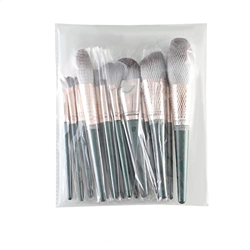 Make-up-Pinsel-Set, 14 grüne Augenbrauenpuder, Foundation, Lidschatten, Pinsel, Gesicht, Augen, Make-up, Make-up-Tools von CHNNO1