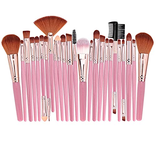 Makeup Pinsel Set Foundation Rouge und Lidschatten Werkzeuge für Damen Kosmetik 25 Stück Pinsel Set D von CHNNO1