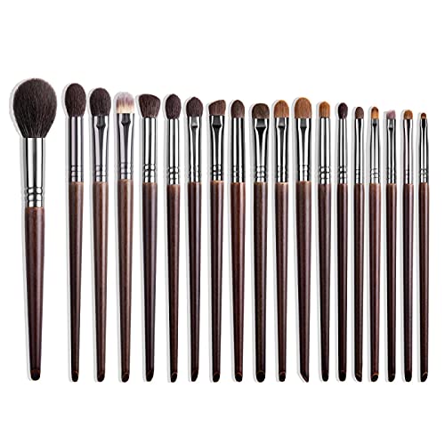 Natürliches Make-up-Pinsel-Set, Lidschatten-Make-up-Pinsel, Ziegenhaar, 19-teiliges Set für Make-up von CHNNO1