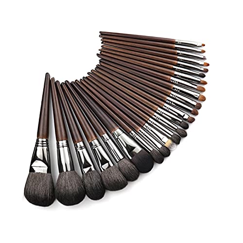 Natürliches Make-up-Pinsel-Set, Lidschatten-Make-up-Pinsel, Ziegenhaar, 24-teiliges Set für Make-up von CHNNO1