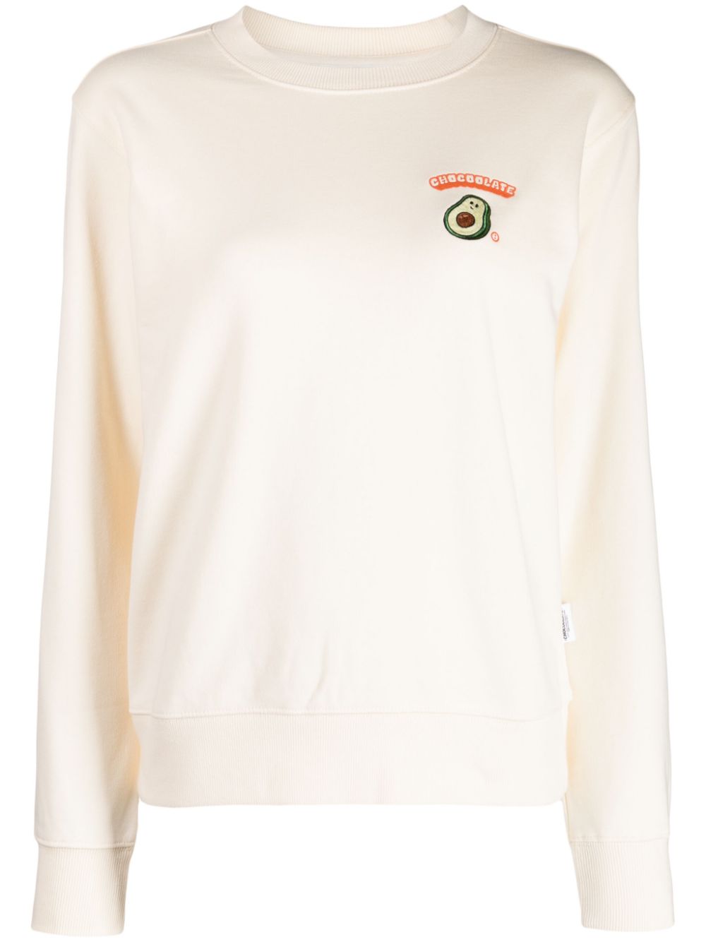 CHOCOOLATE Sweatshirt mit Avocado-Print - Nude von CHOCOOLATE