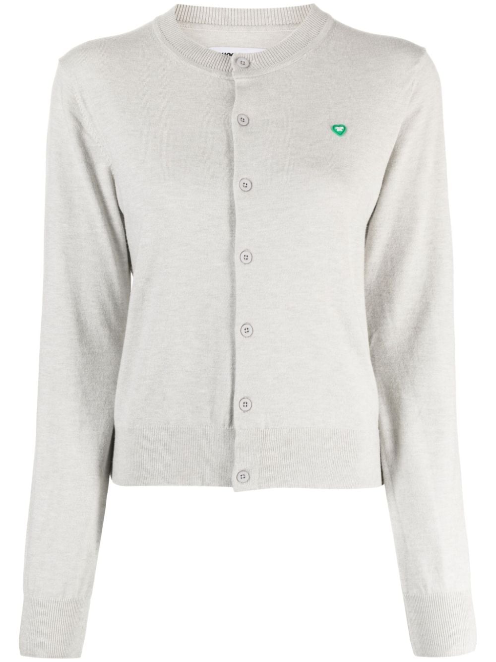 CHOCOOLATE Cardigan mit Herz-Patch - Grau von CHOCOOLATE