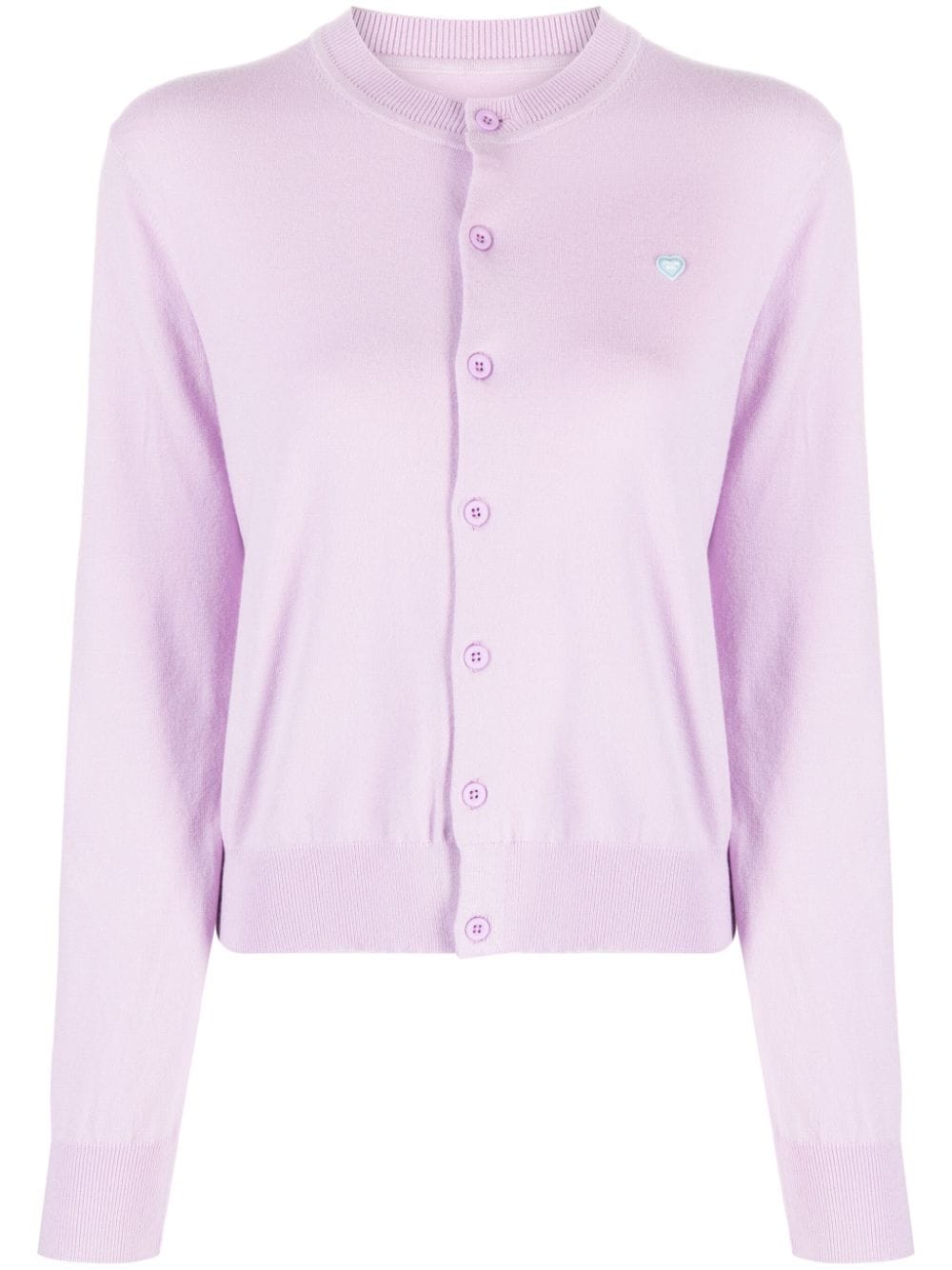 CHOCOOLATE Cardigan mit Logo-Applikation - Violett von CHOCOOLATE