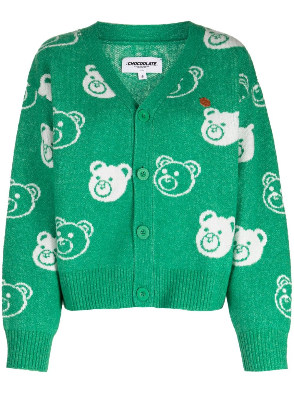 CHOCOOLATE Cardigan mit Teddy - Grün von CHOCOOLATE