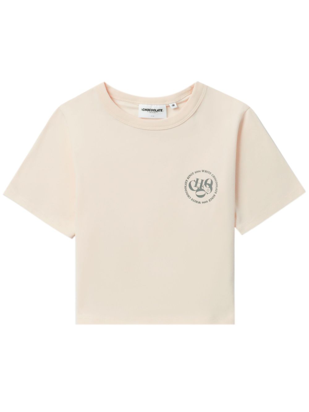 CHOCOOLATE Cropped-T-Shirt mit Logo-Print - Nude von CHOCOOLATE