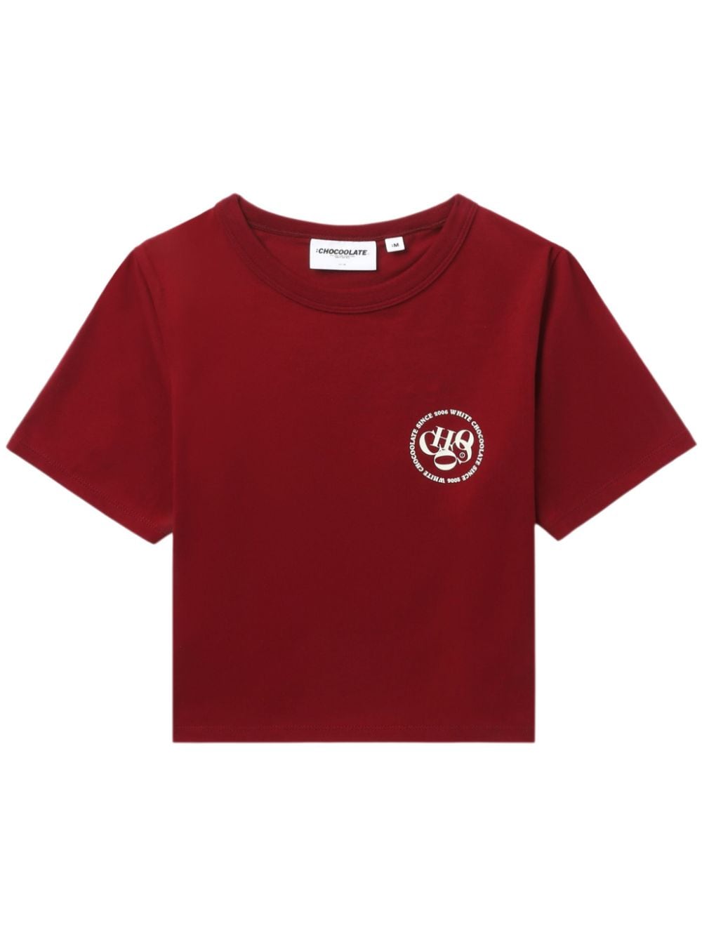 CHOCOOLATE Cropped-T-Shirt mit Logo-Print - Rot von CHOCOOLATE