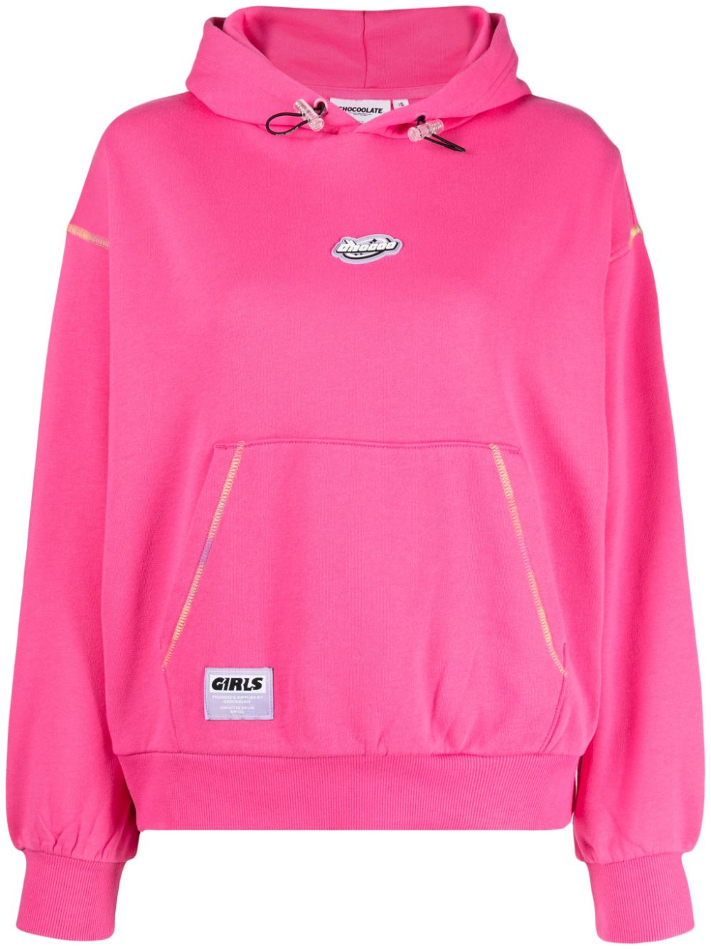 CHOCOOLATE Hoodie mit Logo-Applikation - Rosa von CHOCOOLATE