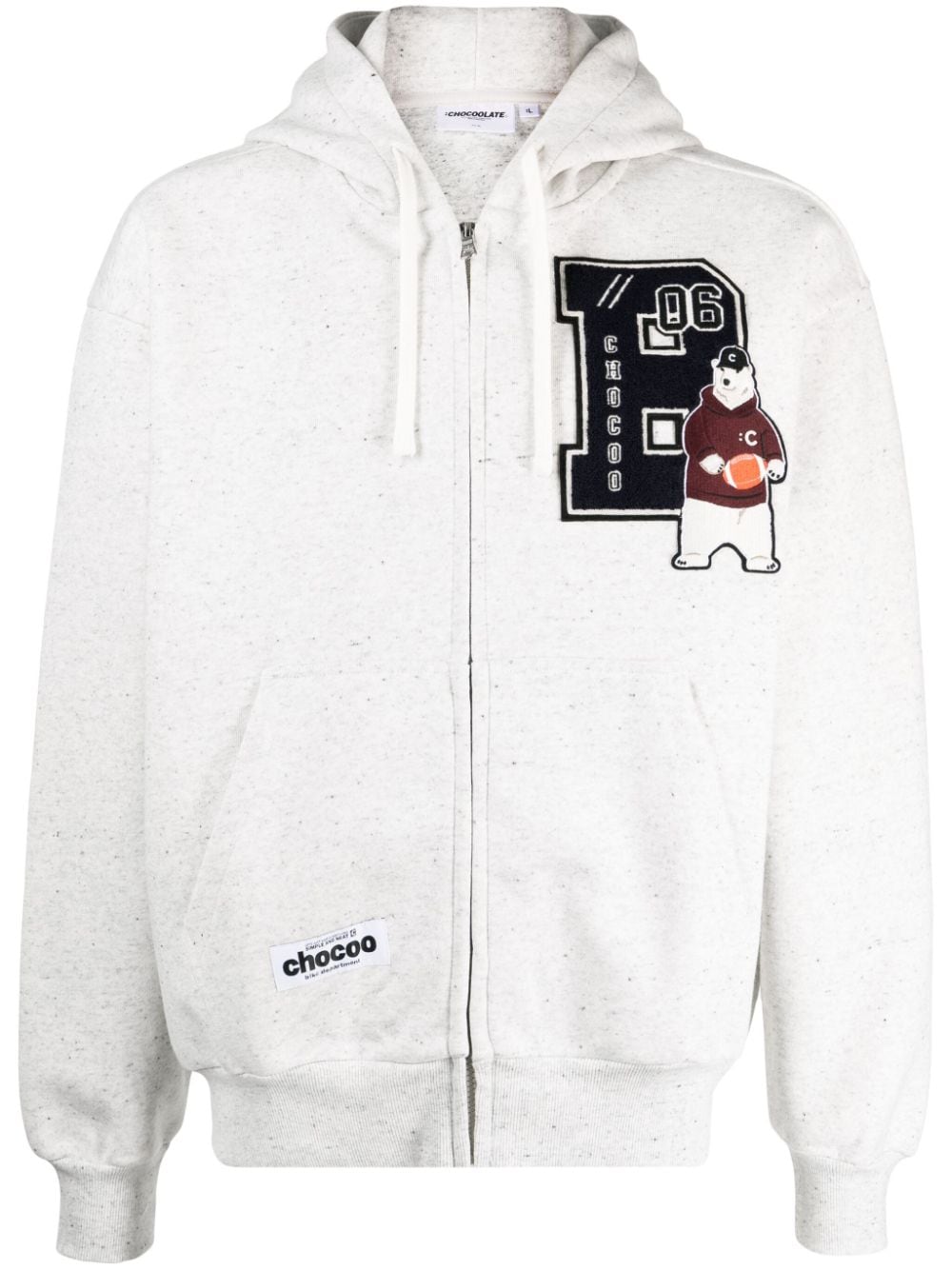 CHOCOOLATE Kapuzenjacke mit Logo-Patches - Grau von CHOCOOLATE