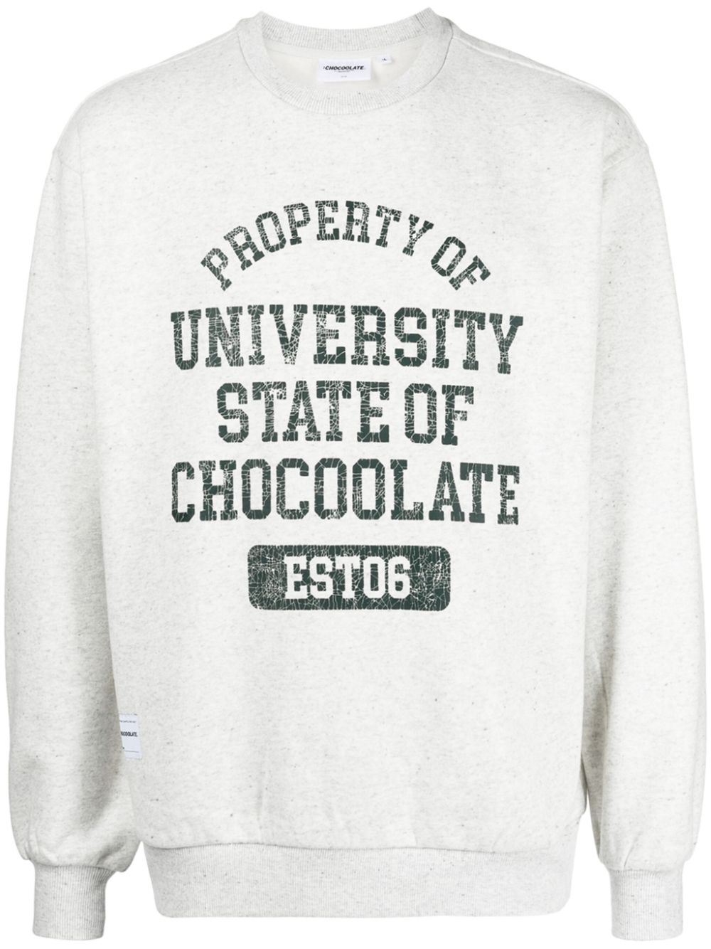 CHOCOOLATE Meliertes Sweatshirt mit Logo-Print - Grau von CHOCOOLATE