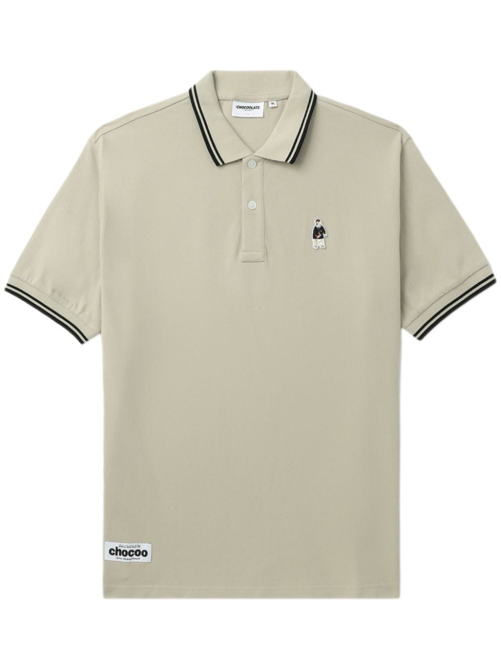 CHOCOOLATE Poloshirt mit Logo-Applikation - Nude von CHOCOOLATE