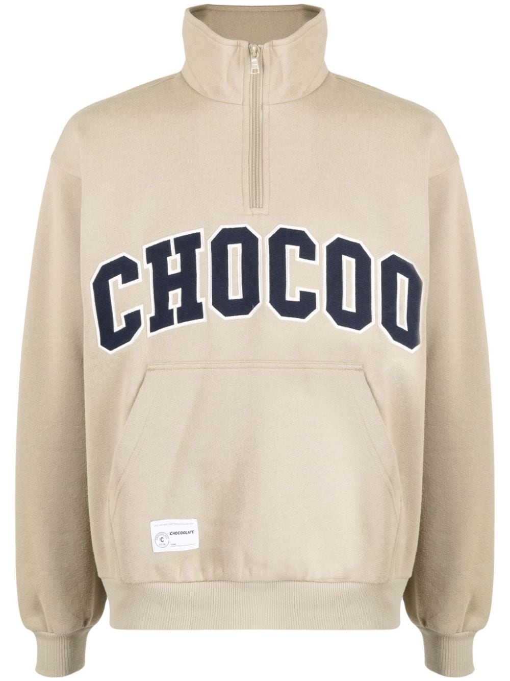 CHOCOOLATE Pullover mit Intarsien-Logo - Nude von CHOCOOLATE