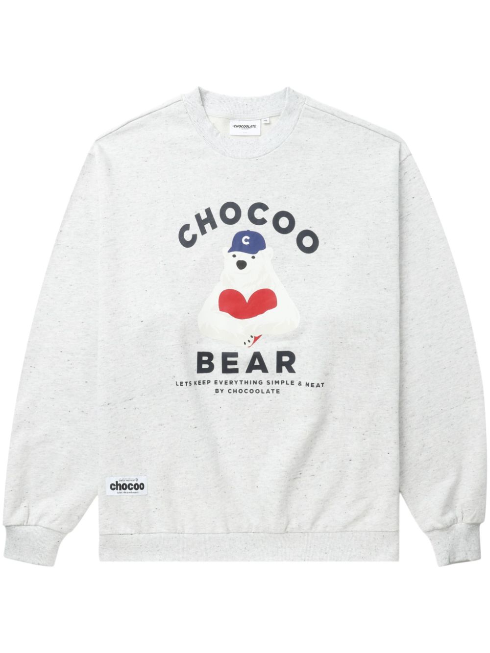 CHOCOOLATE Sweatshirt mit Chocoo Bear-Print - Grau von CHOCOOLATE