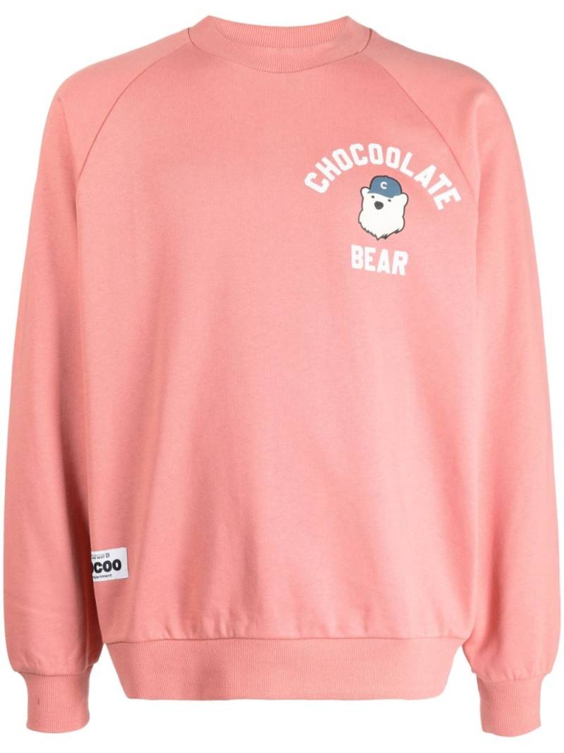 CHOCOOLATE Sweatshirt mit Logo-Print - Rosa von CHOCOOLATE