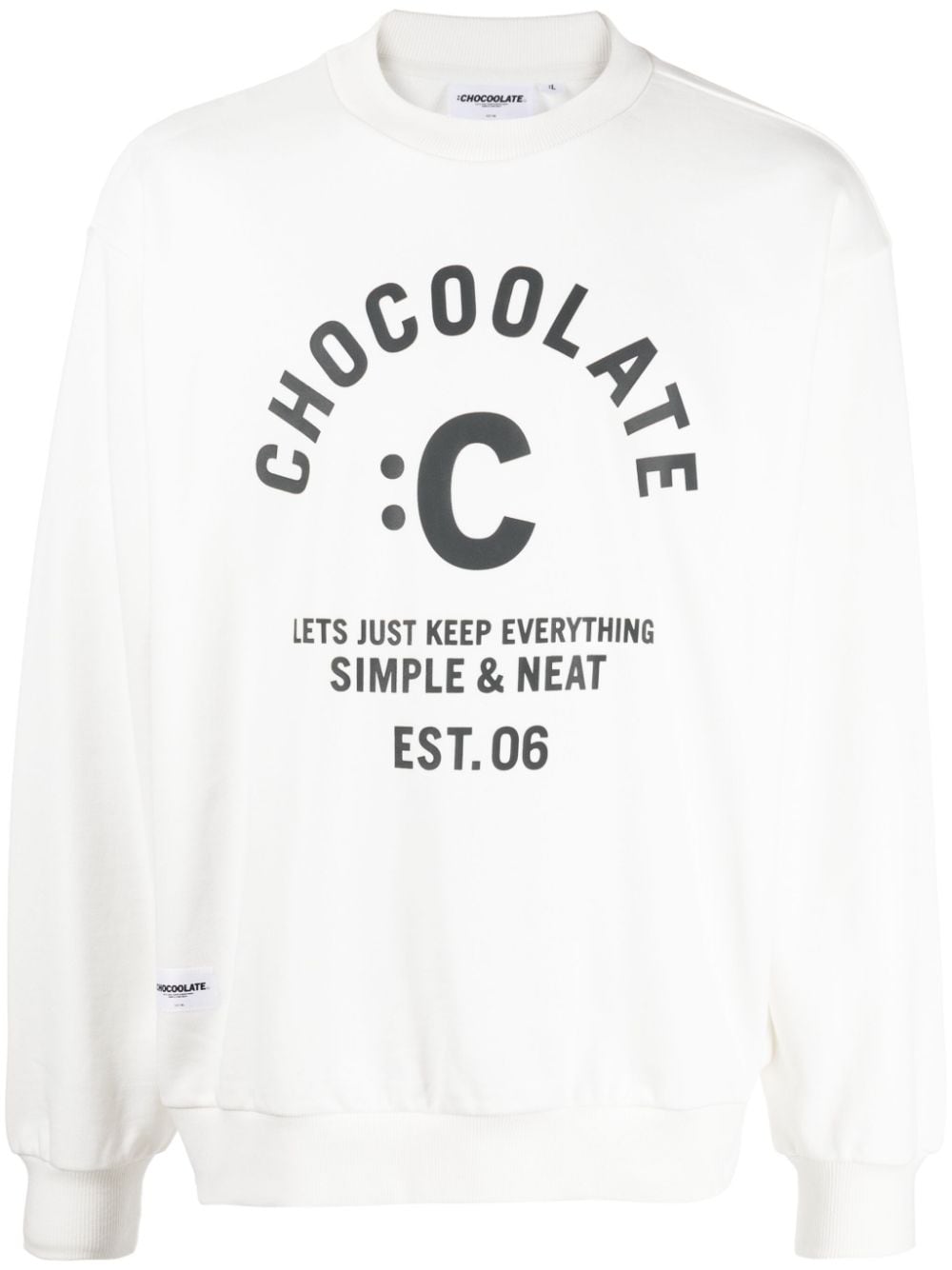 CHOCOOLATE Sweatshirt mit Slogan-Print - Weiß von CHOCOOLATE