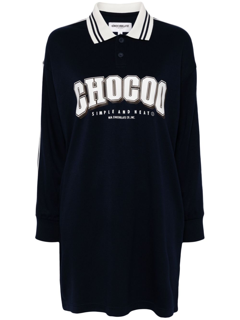 CHOCOOLATE Sweatshirtkleid mit Logo-Print - Blau von CHOCOOLATE