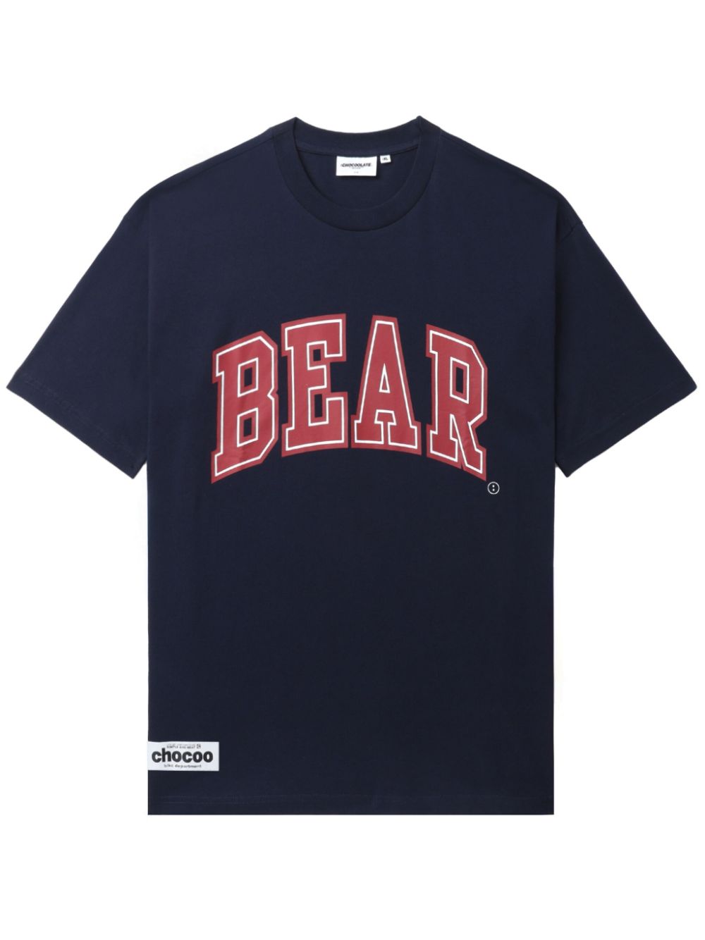 CHOCOOLATE bear-print cotton T-shirt - Blau von CHOCOOLATE