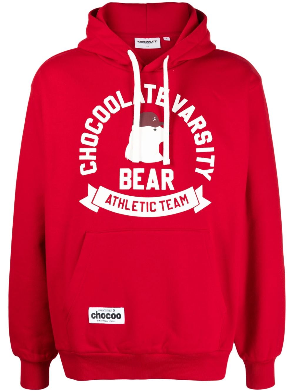 CHOCOOLATE Hoodie mit Teddy-Print - Rot von CHOCOOLATE