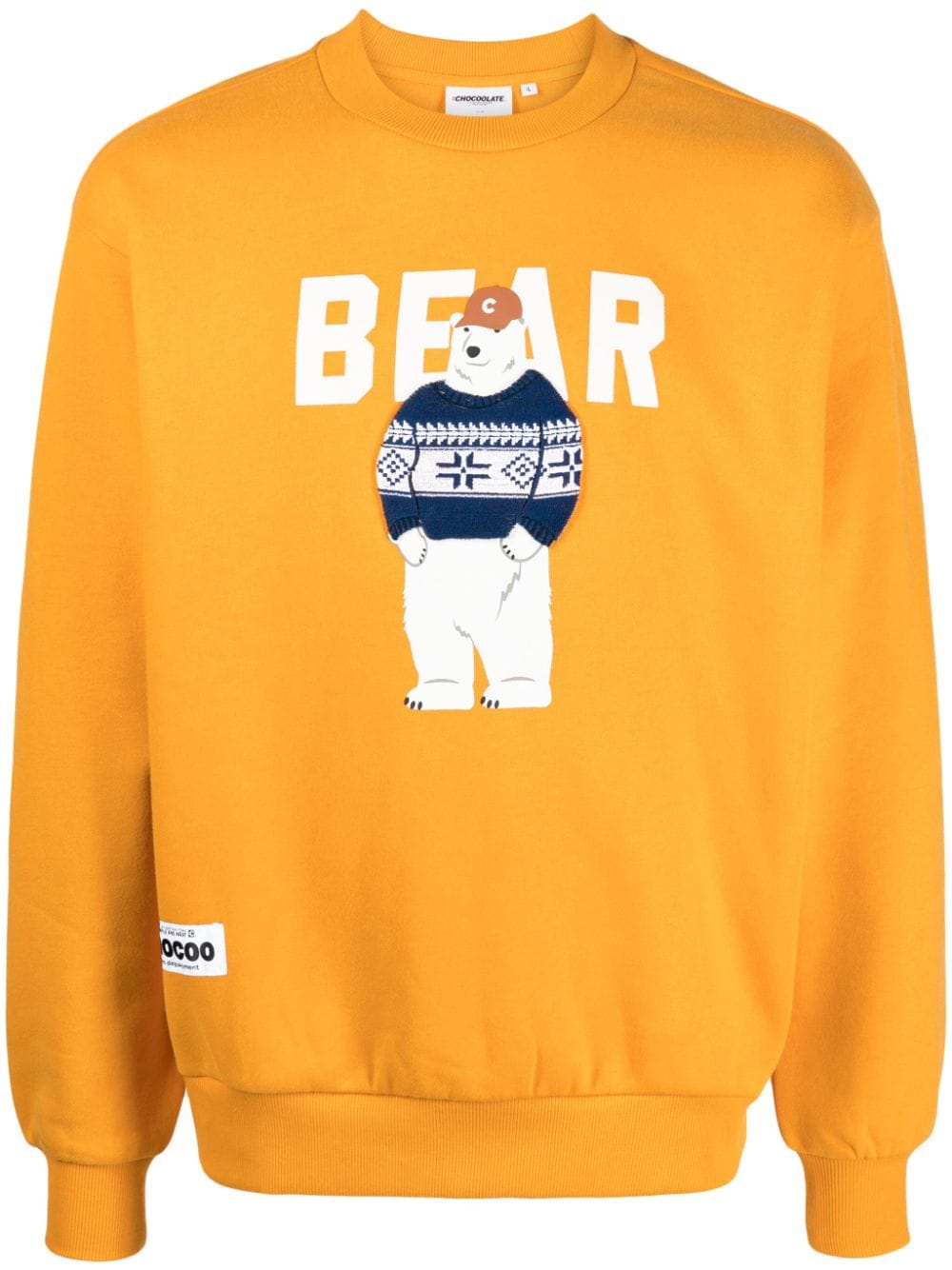 CHOCOOLATE Sweatshirt mit Teddy-Print - Orange von CHOCOOLATE