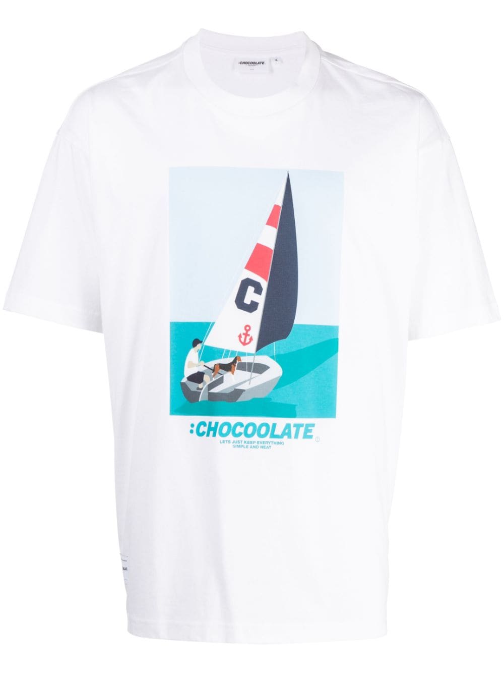 CHOCOOLATE T-Shirt mit grafischem Print - Weiß von CHOCOOLATE