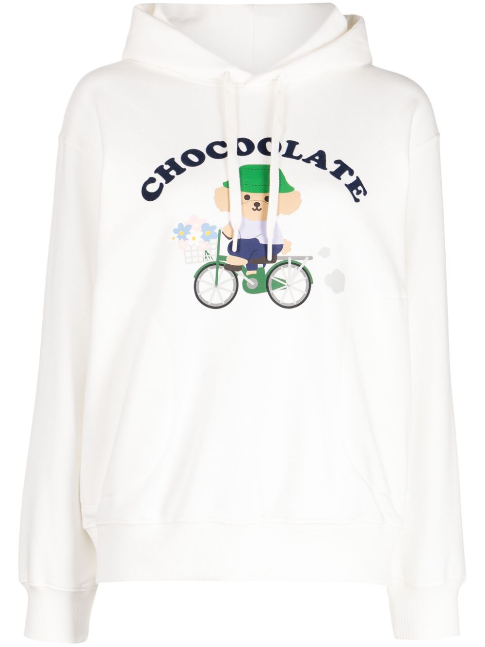 CHOCOOLATE Hoodie mit grafischem Print - Weiß von CHOCOOLATE