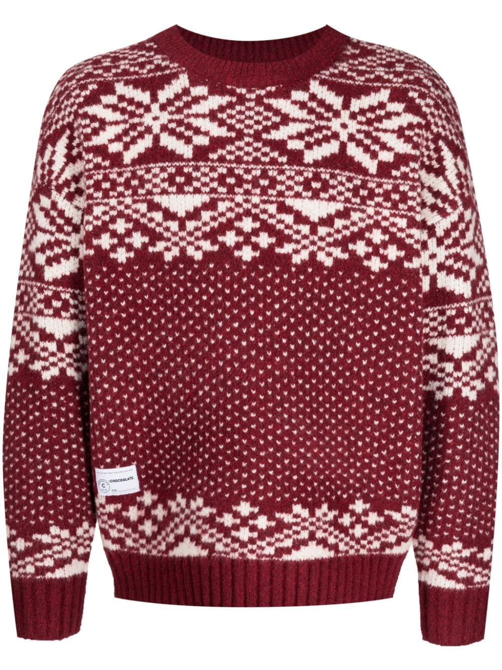 CHOCOOLATE Pullover mit Jacquardmuster - Rot von CHOCOOLATE