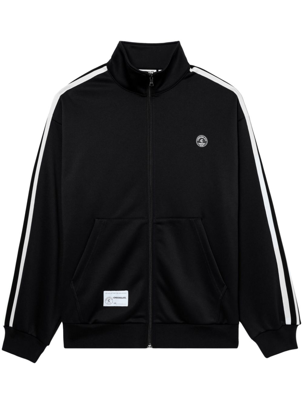 CHOCOOLATE Gestreifte Sportjacke mit Logo-Applikation - Schwarz von CHOCOOLATE