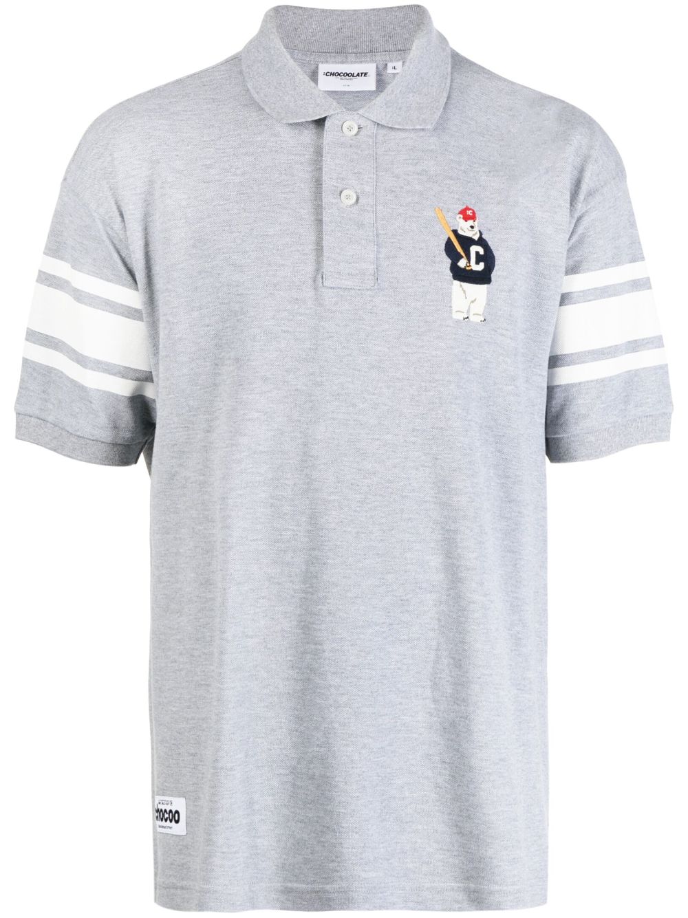 CHOCOOLATE Poloshirt mit Logo-Stickerei - Grau von CHOCOOLATE