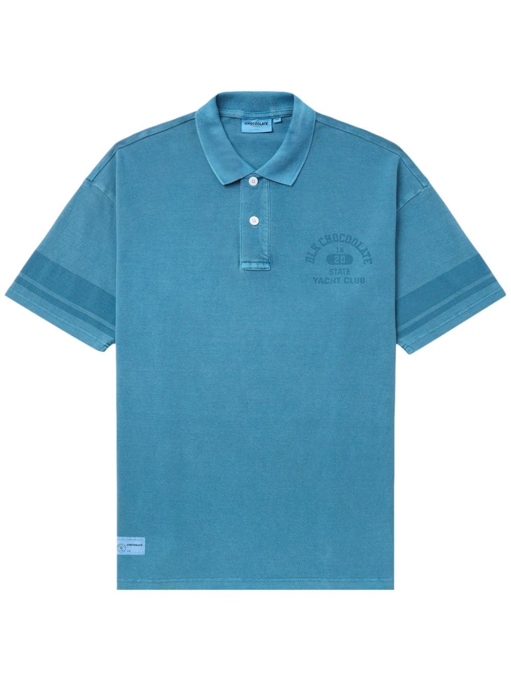 CHOCOOLATE Poloshirt mit Logo-Print - Blau von CHOCOOLATE